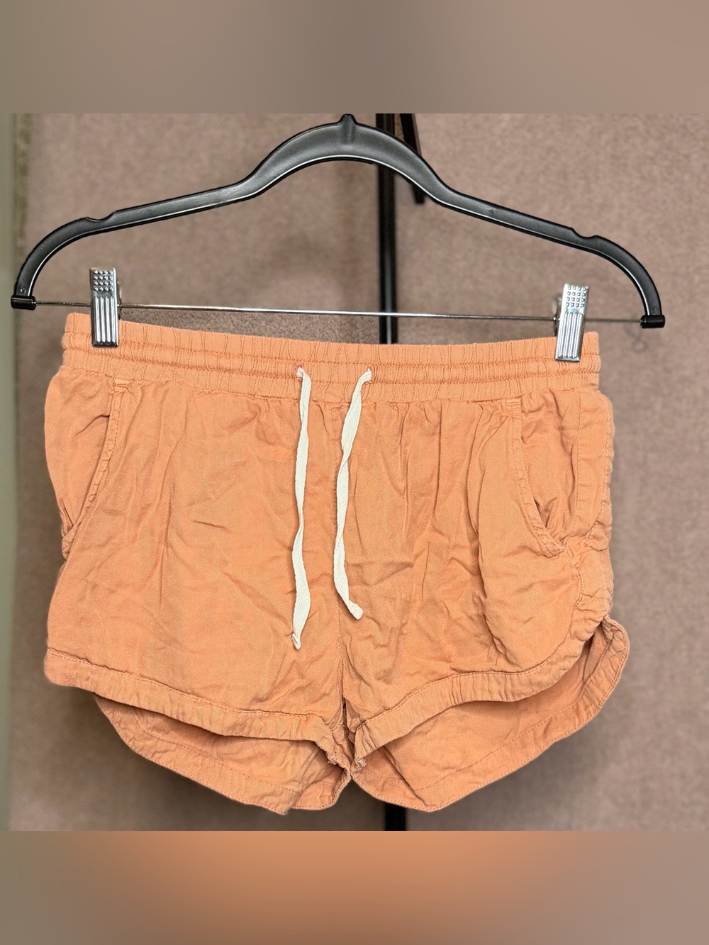 Billabong Women’s Drawstring Shorts Size Small Terracotta Orange Beach Casual